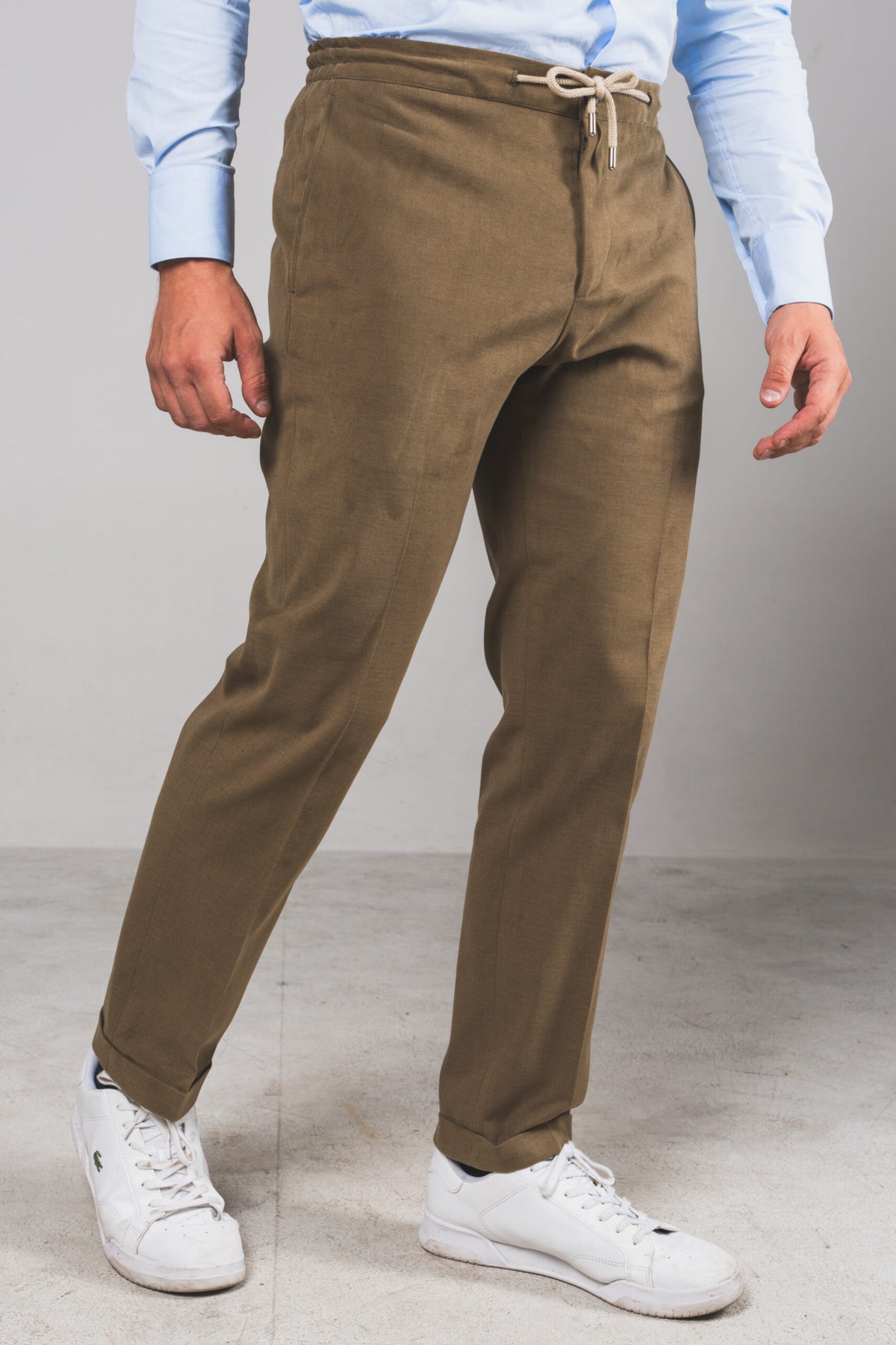 Visconti - Olive Green Heavyweight Cotton – pantalone uomo AUTIÈ