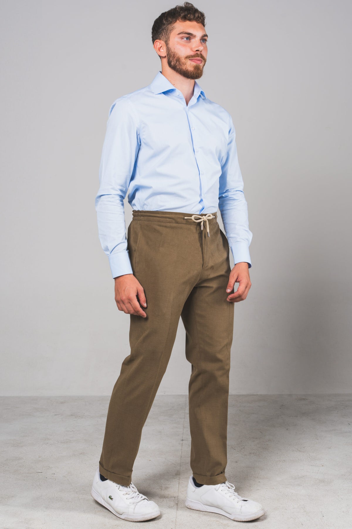 Visconti - Olive Green Heavyweight Cotton – pantalone uomo AUTIÈ