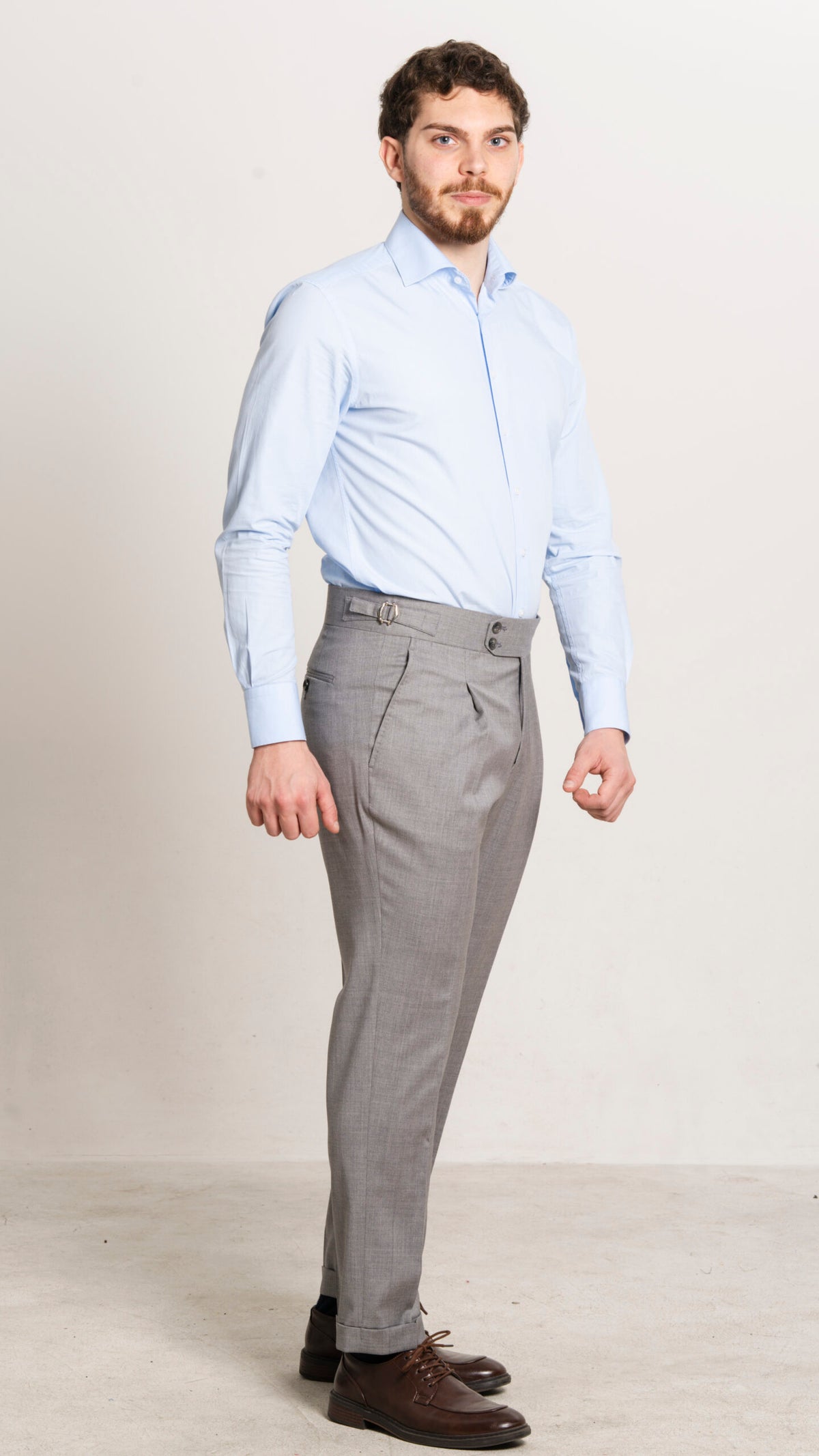 Medici - Pearl Grey Pure Wool – pantalone uomo AUTIÈ