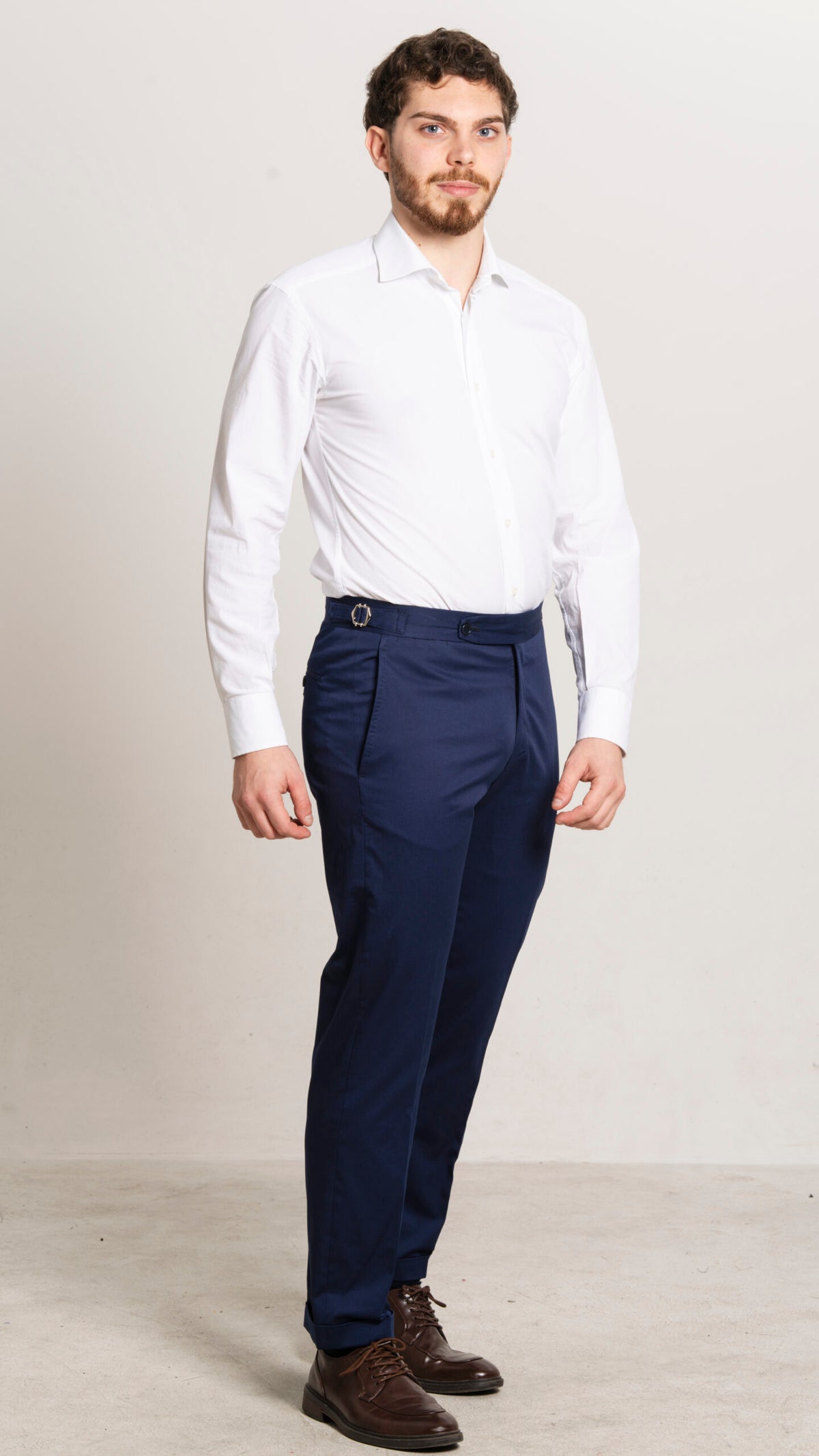 Angiò - Navy Blue Lightweight Cotton – pantalone uomo AUTIÈ