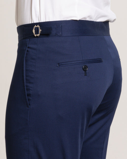 Angiò - Navy Blue Lightweight Cotton