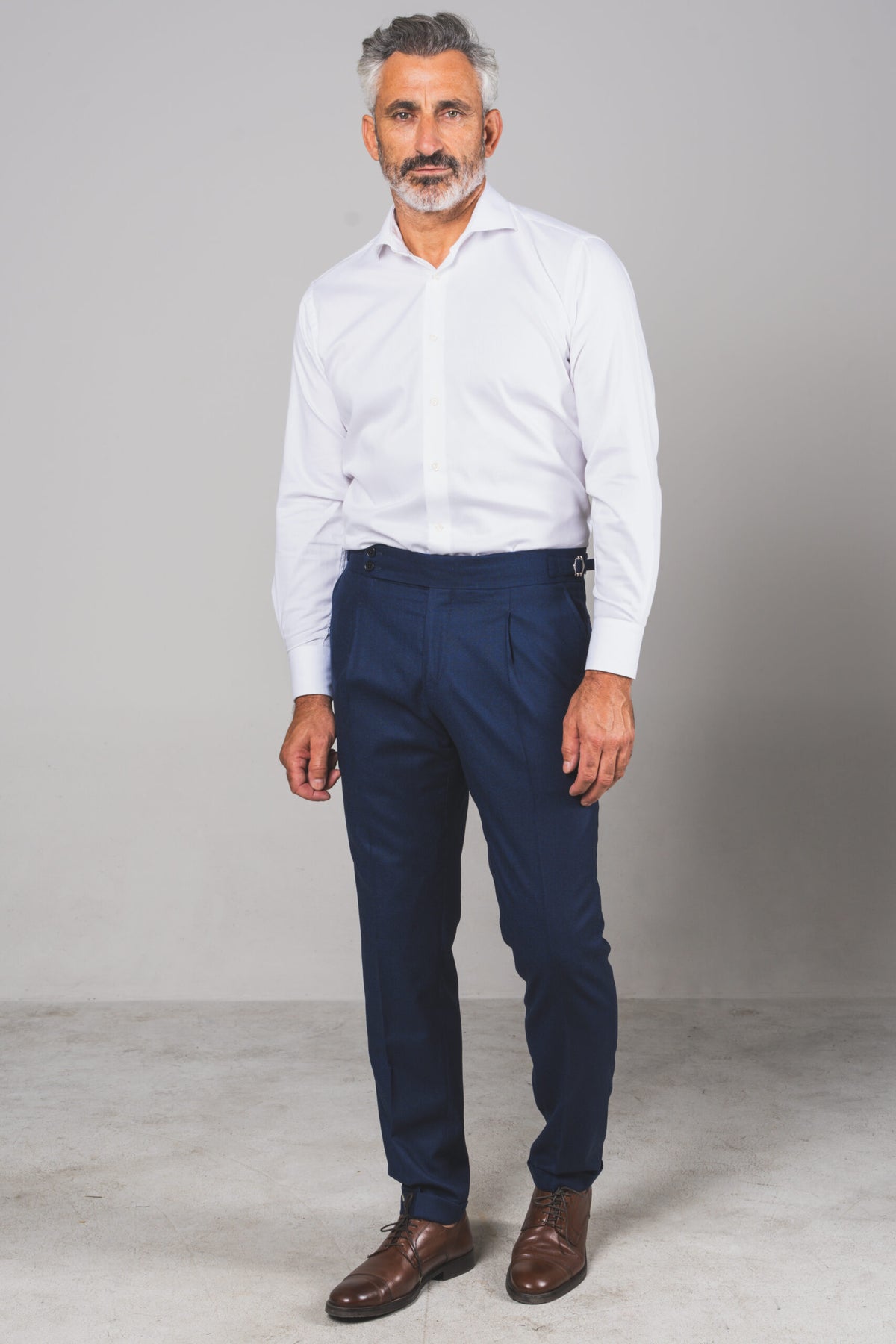 Medici - Sapphire Blue Flannel – pantalone uomo AUTIÈ