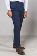Medici - Sapphire Blue Flannel – pantalone uomo AUTIÈ
