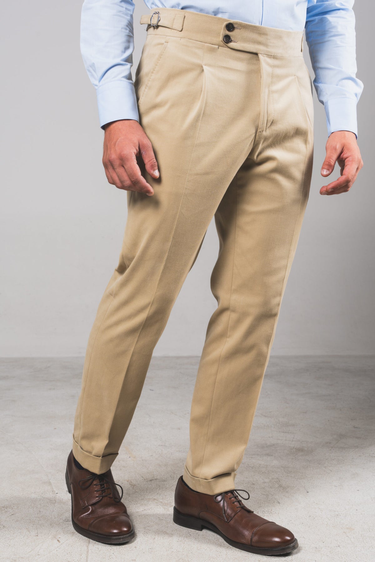 Medici - Ivory Beige Heavyweight Cotton – pantalone uomo AUTIÈ