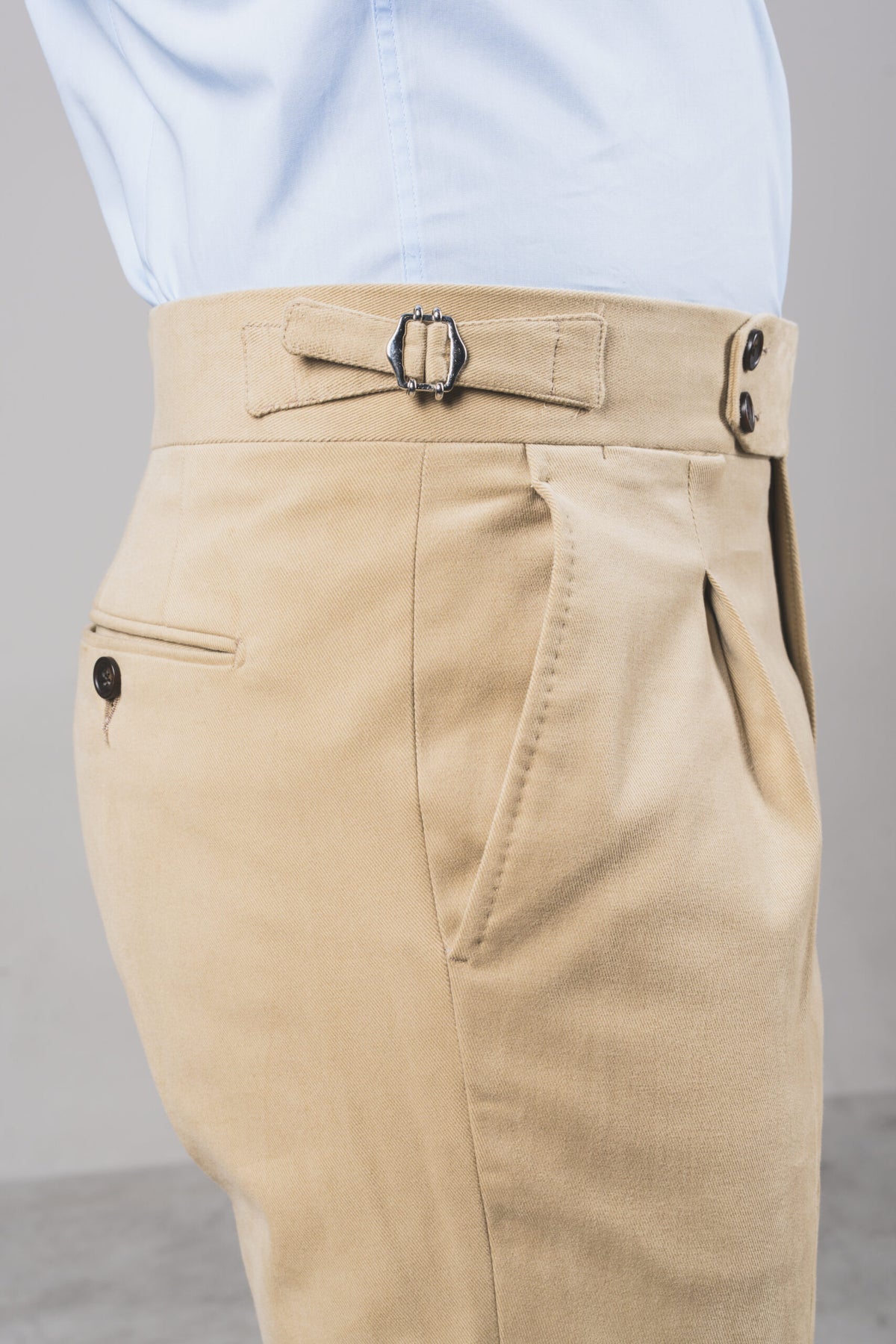 Medici - Ivory Beige Heavyweight Cotton – pantalone uomo AUTIÈ