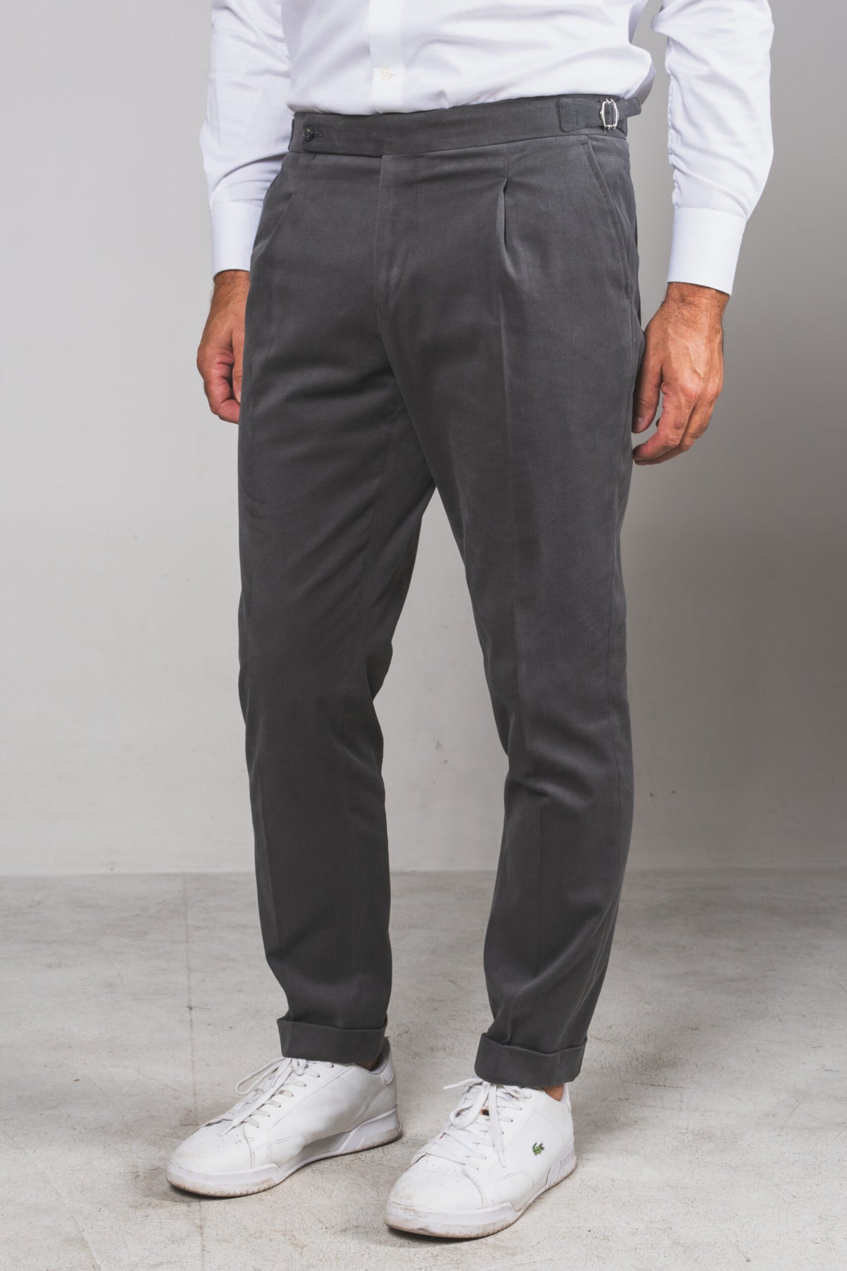 Angiò - Slate Grey Heavyweight Cotton – pantalone uomo AUTIÈ