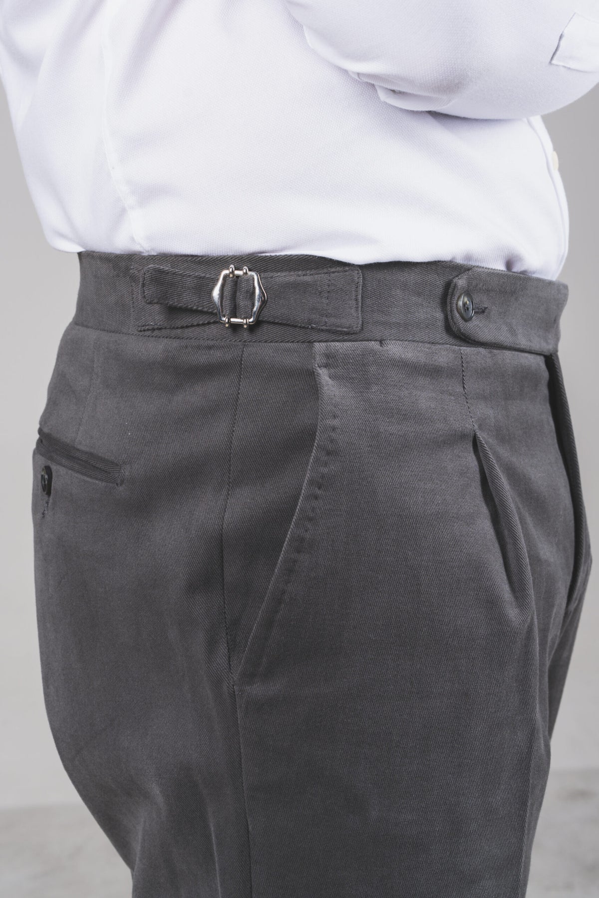 Angiò - Slate Grey Heavyweight Cotton – pantalone uomo AUTIÈ