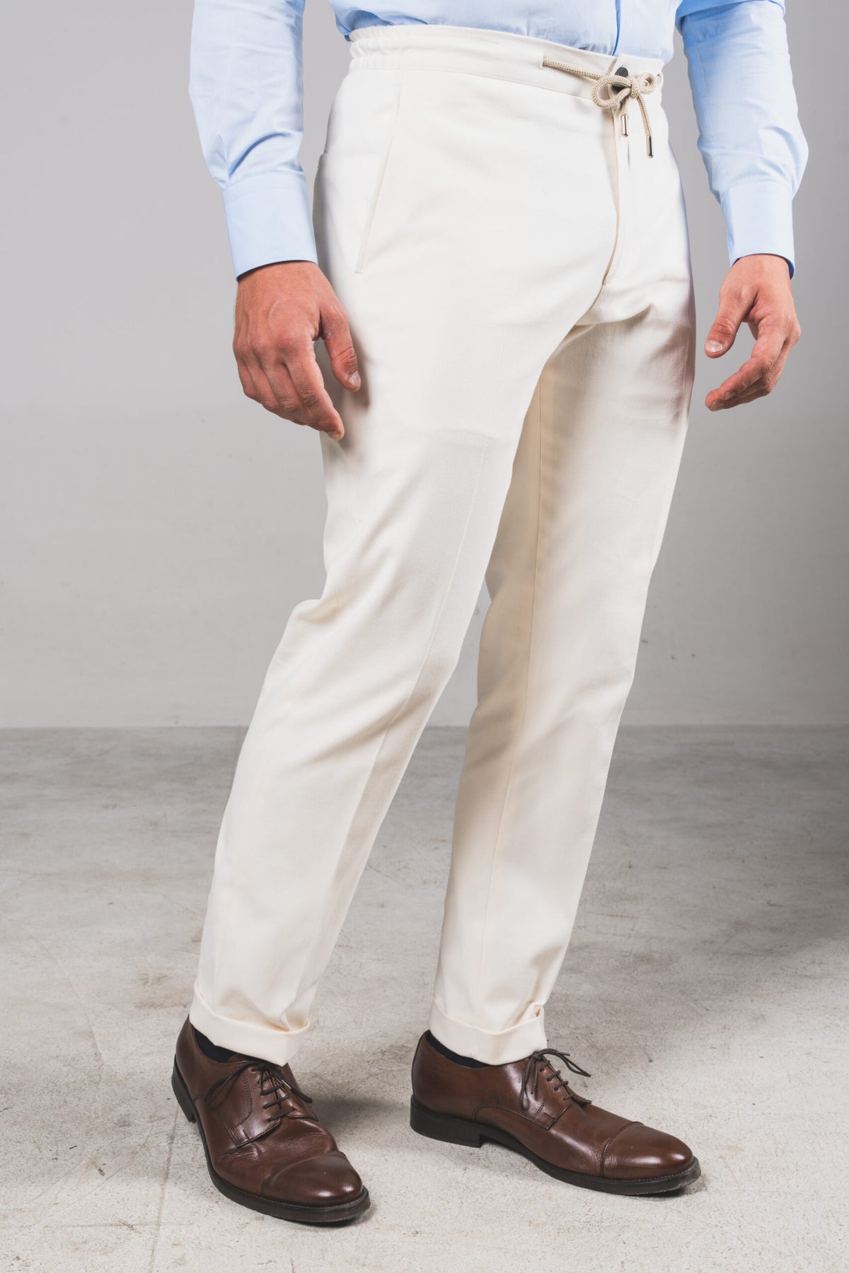 Visconti - Soft White Heavyweight Cotton – pantalone uomo AUTIÈ