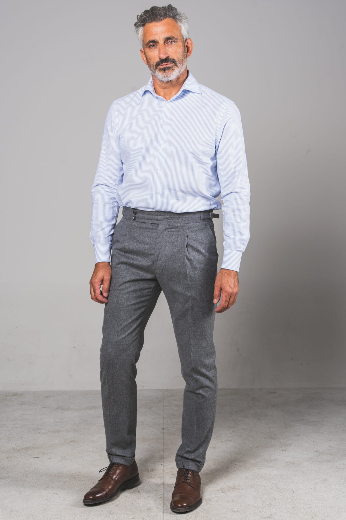 Medici - Smoky Grey Flannel – pantalone uomo AUTIÈ