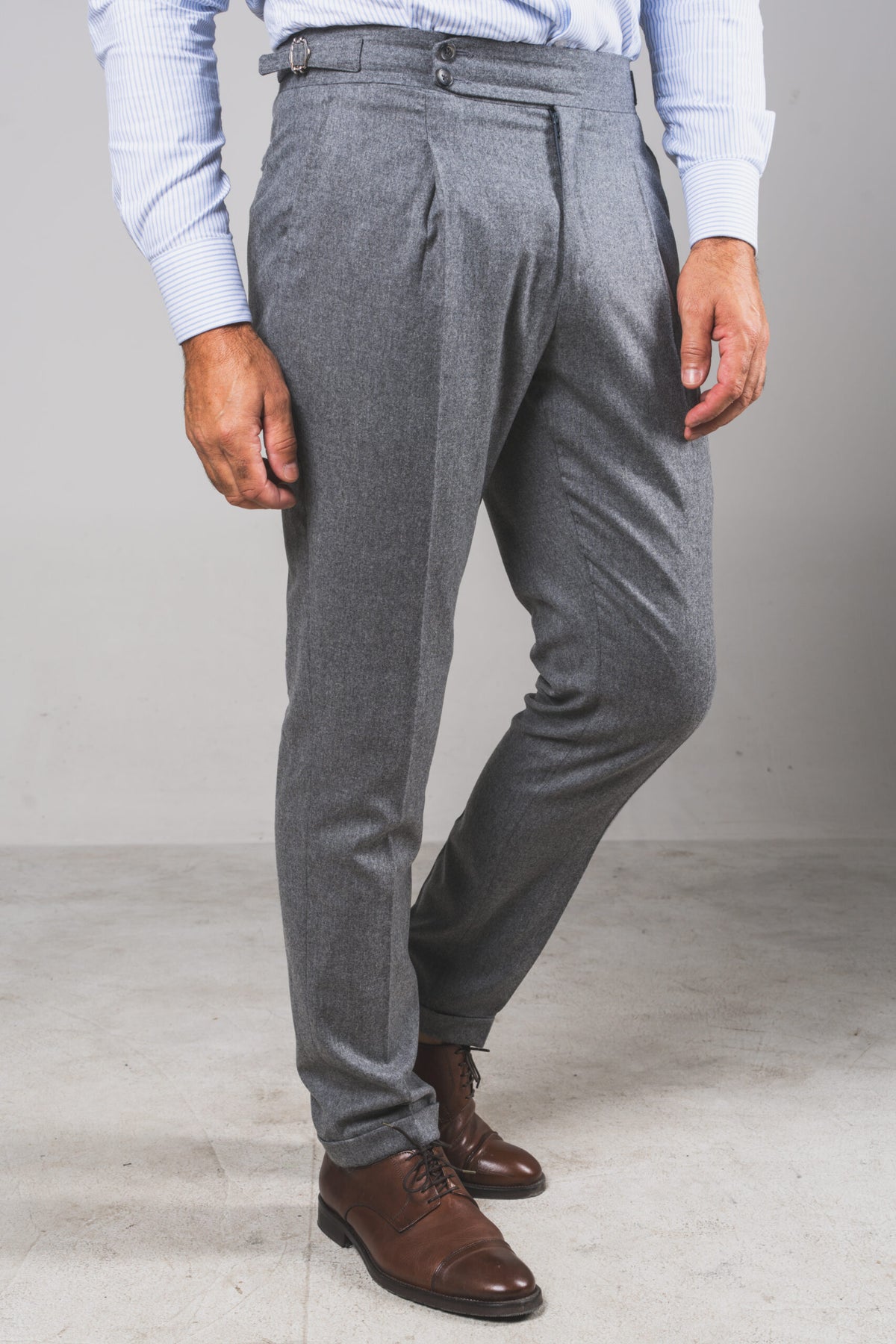 Medici - Smoky Grey Flannel – pantalone uomo AUTIÈ