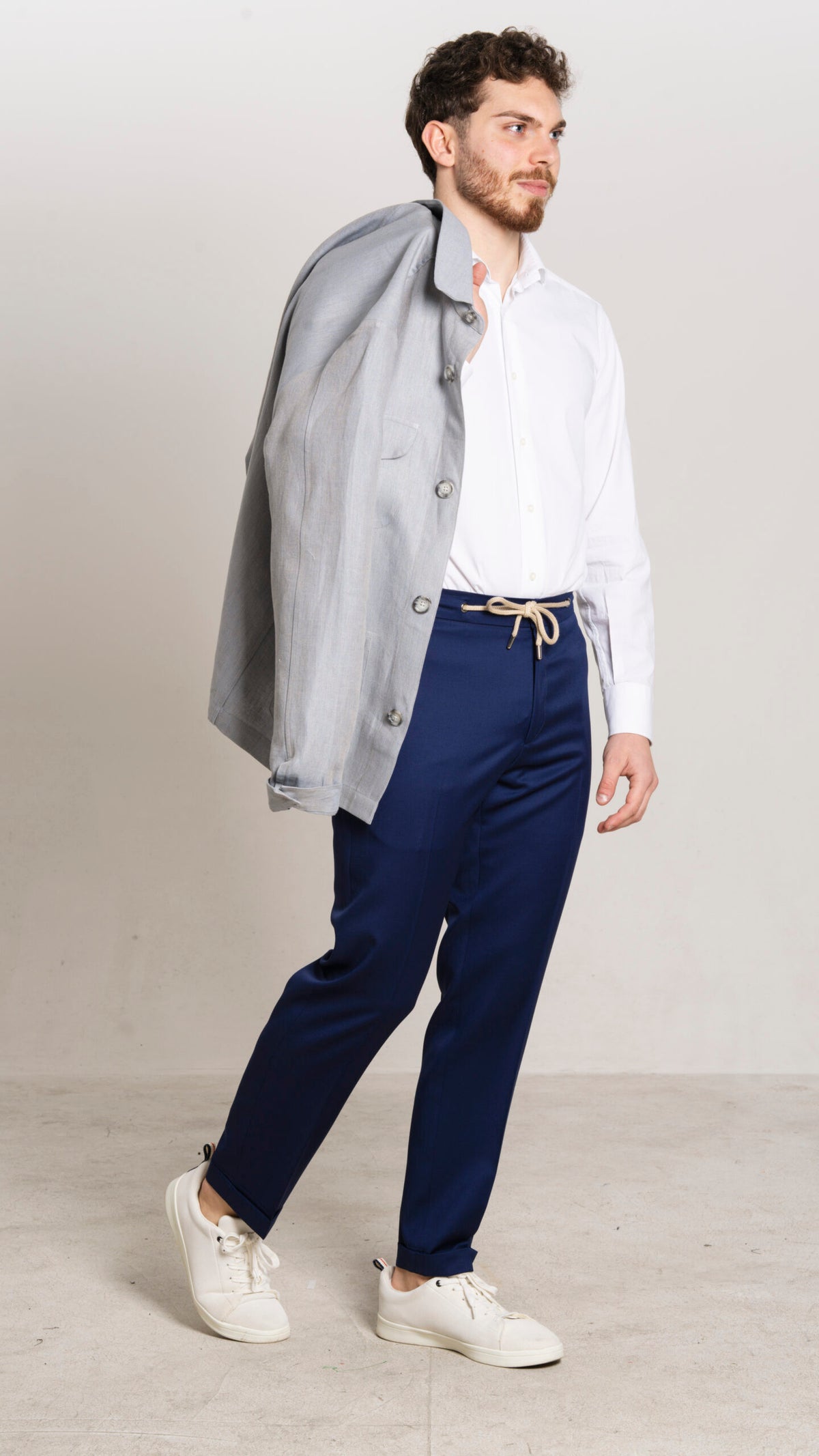 Visconti - Sapphire Blue Pure Wool – pantalone uomo AUTIÈ