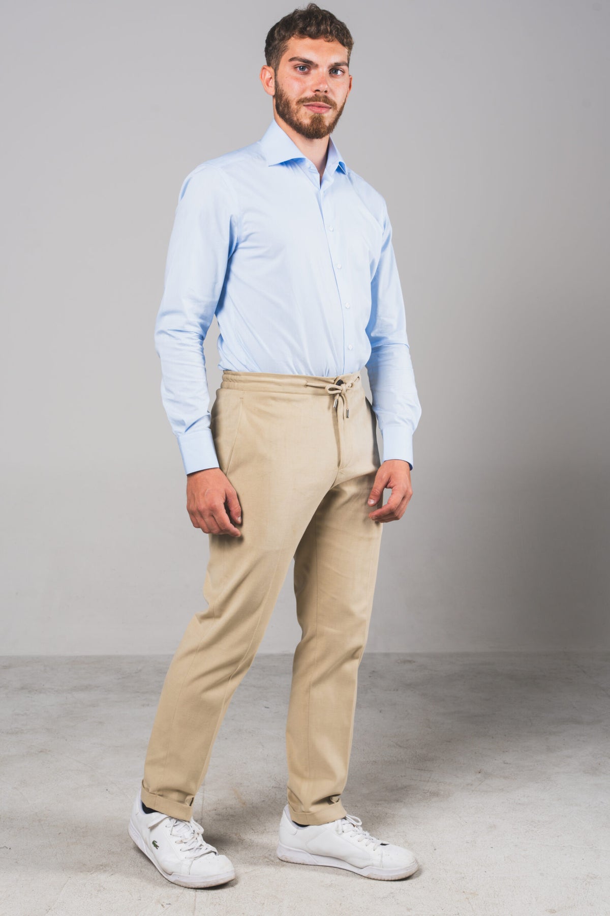 Visconti - Ivory Beige Heavyweight Cotton – pantalone uomo AUTIÈ