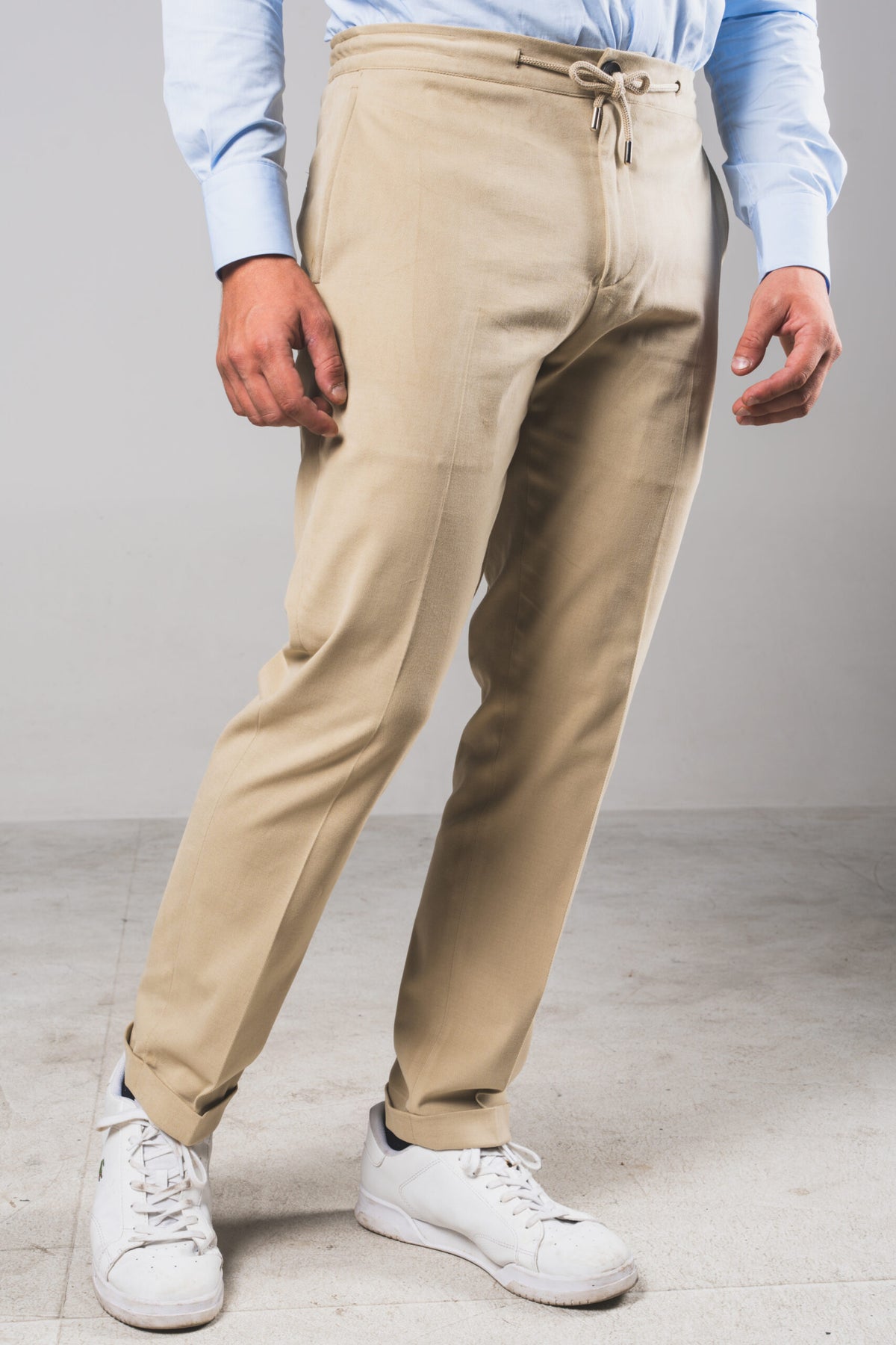 Visconti - Ivory Beige Heavyweight Cotton – pantalone uomo AUTIÈ