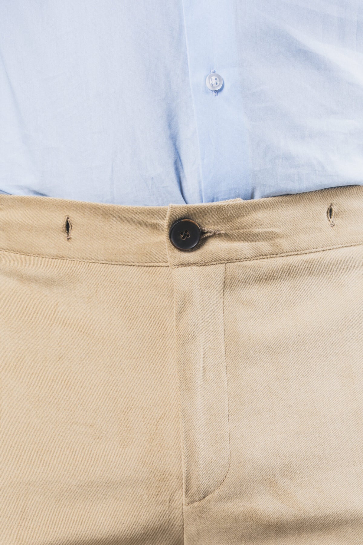 Visconti - Ivory Beige Heavyweight Cotton – pantalone uomo AUTIÈ