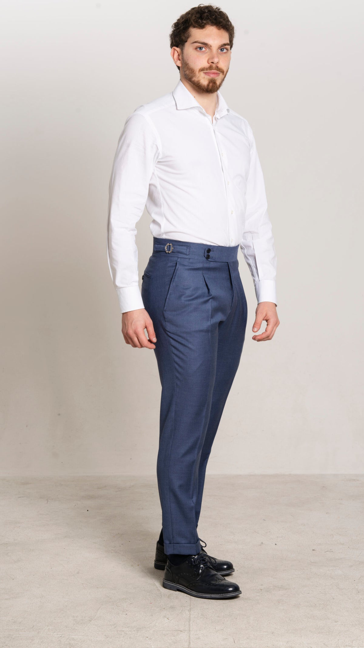 Medici - Denim Blue Pure Wool – pantalone uomo AUTIÈ